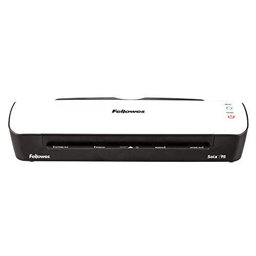 Fellowes Sola A4 Laminator Machine for Home Use - Fast 4 Minute Warm Up Time with Auto Shut Off Feature - 80-125 Micron - White - Amazon Exclusive