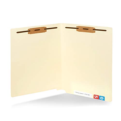 Blue Summit Supplies 50 End Tab Fastener File Folders, Heavy Duty, Manila