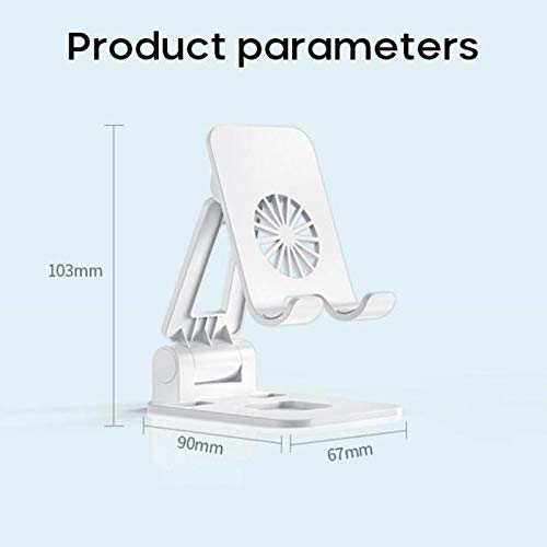 Heat Dissipation Mobile Phone Holder Stand for Adjustable Desktop Tablet Holder Universal Table Cell Phone Stand (Color : White) (Blue)
