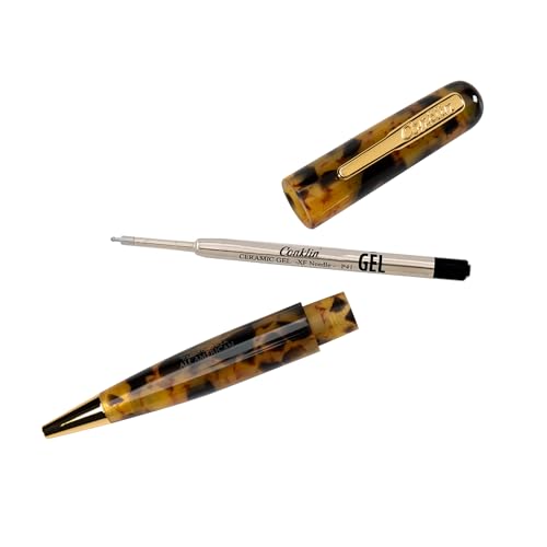 Conklin All American Gel Pen Tortoiseshell | Luxury Gel Pen with Refillable Ink | Smooth Writing, Premium Quality, Elegant Design