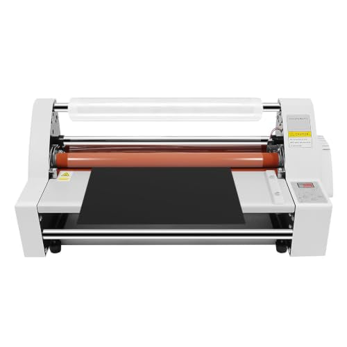 V350 Hot Cold Roll Laminator 110V Adjustable Digital Display Single & Dual Sided Laminator Electronic Temperature Control Laminating Machine 13.78inch Laminating Width