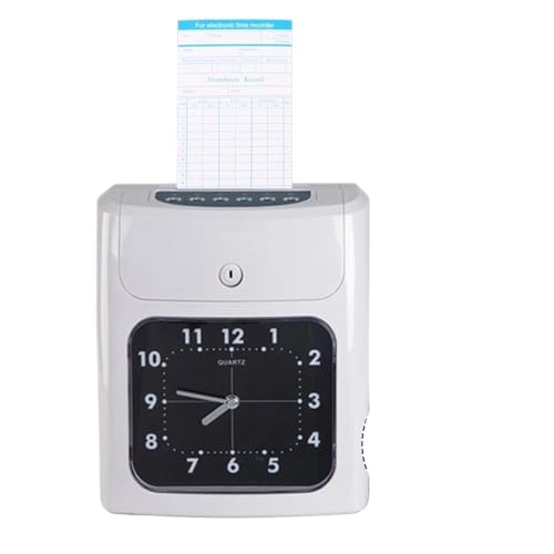 Attendance Card Time Clocking Cards for Company of Office Commuting Records Recorder Recording Monthly Clocks with Multi-Language