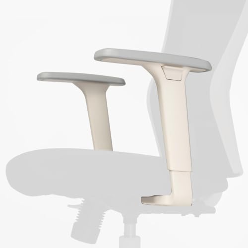 イトーキ Salida YL5-W-AEL YL5-W Exclusive Adjustable Elbow Set, White, 1D Armrest, 6 Levels of Height Adjustable, Soft Polyurethane Elbow Pads, Comfortable Armrest, Office Chair, Desk Chair,