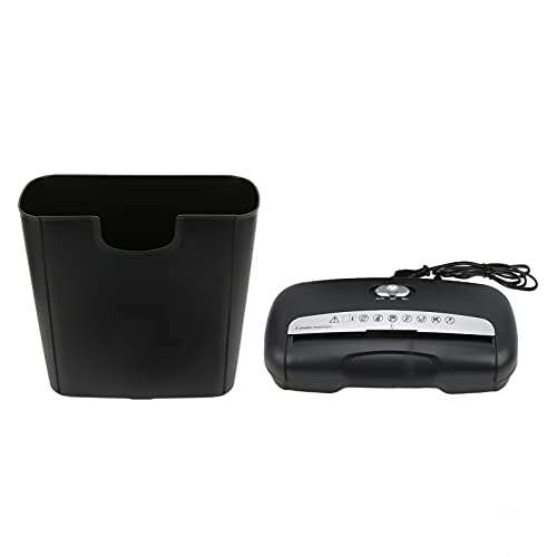 Paper Shredder, Cross Cut Paper Shredder, 6 Sheet Papers Electric File Shredde with Overheat Protection and 10l Wastebasket Anti jam High Security Mail Shredder for Home Office Use(US)