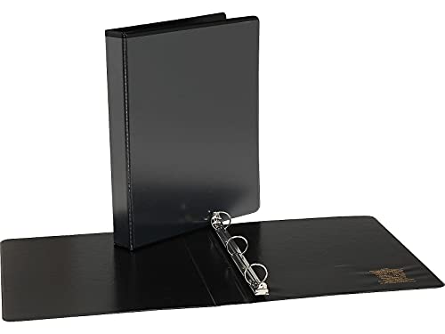 Staples Simply 0.5-Inch Round-Ring View Binder, Black