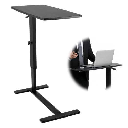 Pneumatic Lap Desks with Wheels 27.56-37.4in Adjustable Height