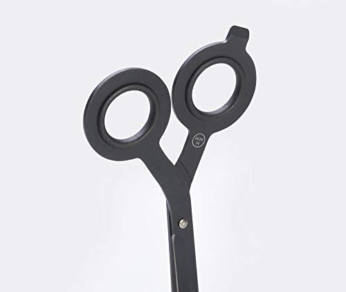 HMM Stainless-Steel Scissors with Integrated Box-Cutting Tool & Base - Black