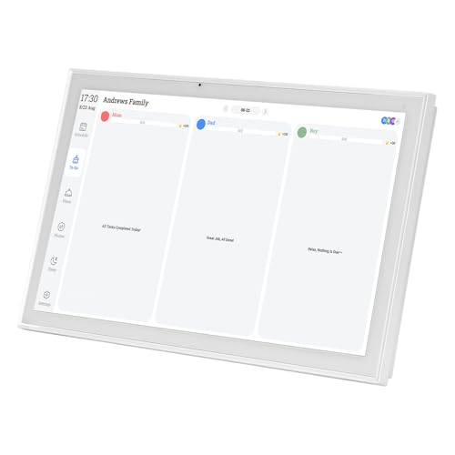 Generic 21.5Inch Intelligent Family Planner Organizer with Interactive Touchscreen Display Wall Mounted Household Schedule Wall & Desk Mountable Desk Mount Sync Online Calendar Gift for Mom Dad