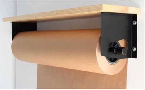 LNNW Kraft Paper Dispenser Wall Mounted Kraft Paper Dispenser & Cutter - Home/Studio/Office/Living Room, 40cm/70cm/100cm Wide Decorative Message Boards for Wall(70cm/27.6inch Wide)