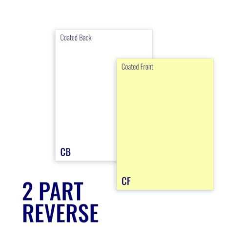 Superior 8.5 x 11 Carbonless Paper, 2 Part Reverse (Canary/Bright White), 2000 Sets, 4000 Sheets, (8 Reams)