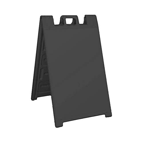Plasticade Signicade Portable Folding Plastic A Frame Store Sign Stand, Black (2 Pack)