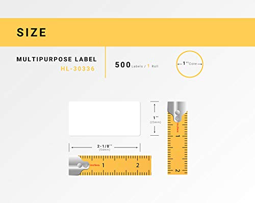HouseLabels Compatible with Dymo 30336 Labels, 1" x 2-1/8"