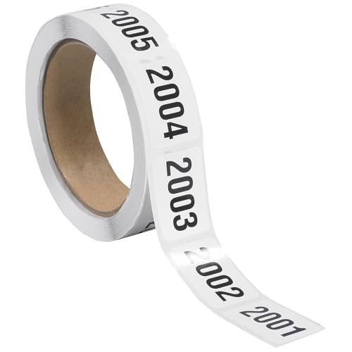 Tape Logic DL1245 Consecutive Number Label, Legend "2001 to 2500", 1-1/2" Length x 1" Width, Black on White (Roll of 500)