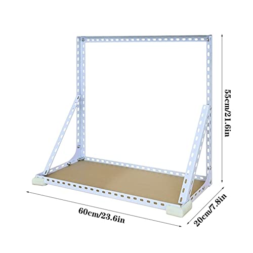 CPU Holder Stand PC Tower Holder, Wall Mounted CPU Holder, Sturdy Metal Frame, Hanging PC Host Case Bracket, Holds Up to 66Lbs, Easy to Install Computer Tower Stand(Size:60 * 20 * 55cm)