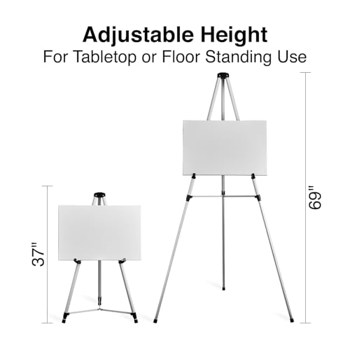 Staples Heavy-Duty Aluminum Flipchart Easel, Adjustable