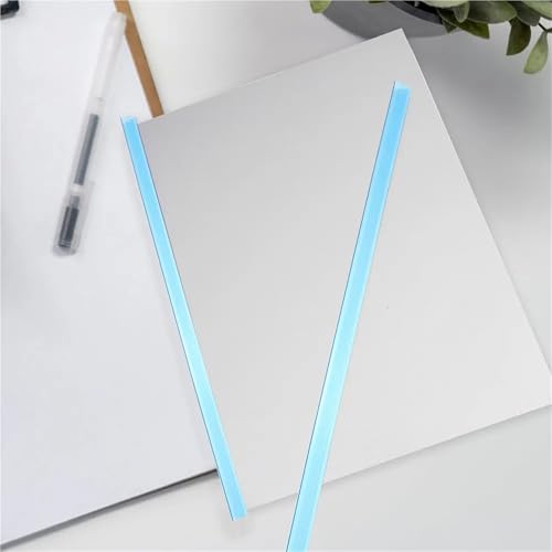 Binding Bars 50Pcs Transparent Slide Binder Clips Plastic Binding Bars Pull Rod for Document Organization Strong File Storage