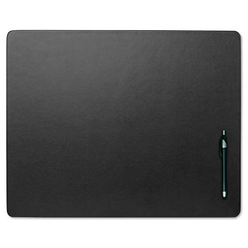 DACASSO Leather Desk Pad Without Side Rails - Luxury Leather Desk Blotter for Writing - Executive Desk Surface Protector - (Black, 20" x 16")