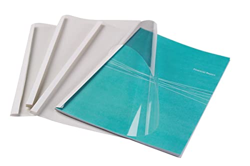 Fellowes 1.5mm Thermal Binding Covers - 1-8 Sheet Capacity - Pack of 100 White Thermal Binding Covers