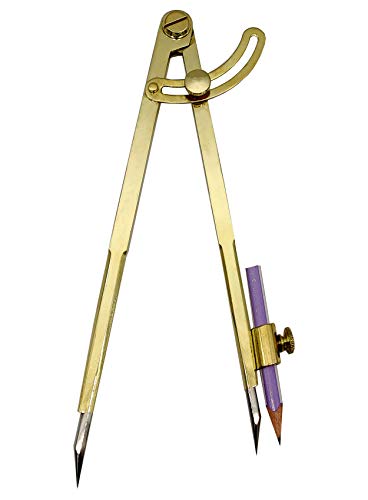 5MOONSUN5 8'' Large Pencil Marking Compass Circle Leather Scratch Compass