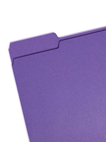 Smead Standard File Folders, 100 Count, Assorted Jewel Tone Colors, 1/3-Cut Tabs, Letter Size (11948)