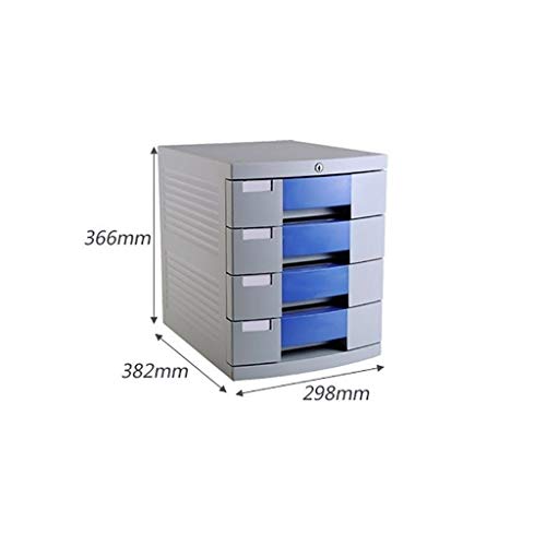 SDVantage Desktop File Cabinets, Lock Plastic Drawer Storage Organization, with Blank Label and 4 Drawers