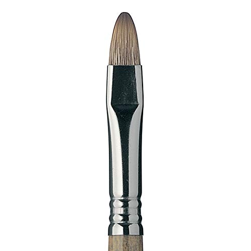 Escoda Modernista Series Artist Oil & Acrylic Long Handle Paint Brush, Bright/Shader, Size 12, Synthetic Mongoose