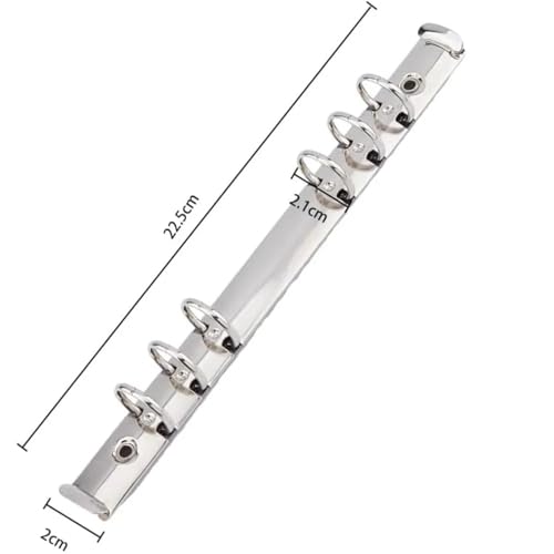 A5 6-Hole Metal Ring Binder Replacement Kit 8-Piece with Screws Nuts