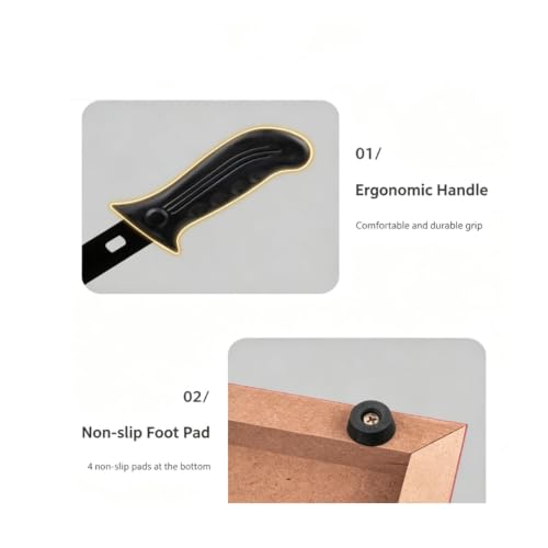 Mavoli A4 Wooden Panel Guillotine Paper Trimmer, Heavy‑Duty 12‑Sheet Cutting Capacity with Safety Blade Lock, Gridded Base Paper Cutter for Photos, Cardstock, Magazines, PVC and Regular Copy Paper