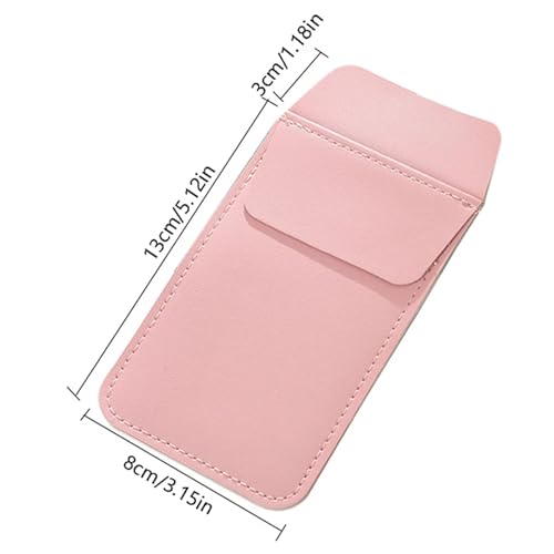 Superhao Pocket Protector 5 PCS PU Leather Pencil Bags For Clothes Pocket Doctor Nurse Staff Leak-proof Pen Pouch for Hospital School Office(White)