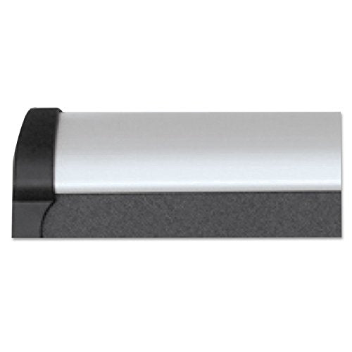 Prestige Plus Magnetic Gray Fabric Board, 36 x 24, Aluminum Frame (QRTMB543A)