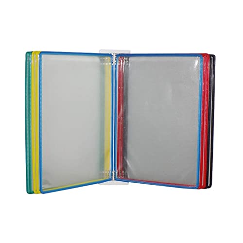 UMJIGF File Holder Wall Mounted File With 10 Display Pockets Wall Mount Reference System, 20 Sheet Capacity Universal Pockets, A4 Size,Multi Coloured