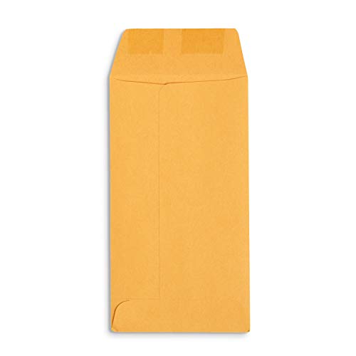 Blue Summit Supplies 50#7 Coin Envelopes, Gummed Seal, 28 lb Brown Kraft Coin Envelopes, for Holding Coins and Keys, Number 7 Size, 3 1/2” X 6 1/2”, 50 Pack