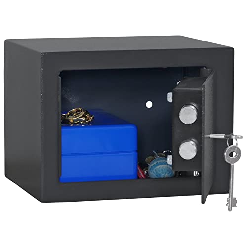 Rottner Jupiter 1 Furniture Safe Double-Bit Lock Anthracite 23 x 17 x 17 cm Includes Mounting Material Felt Insert