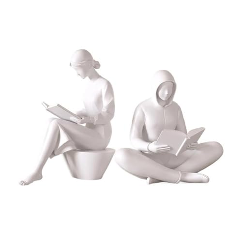 Book Organizer Book Ends, Minimalist Bookends Couple Ornament for Home, Office, Library