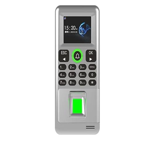 ELUKHT Time Clock, Time Clock,Metal Access Control Time Attendance Machine Waterproof Outdoor Fingerprint Door Standalone Biometric Controller