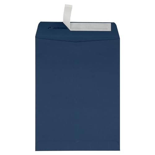 LUXPaper 9 x 12 Open End Envelopes | Peel & Press | Navy Blue | 80lb. Text | 500 Qty