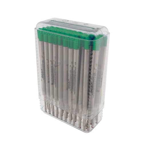 Monteverde Capless Ceramic Gel Refill To Fit Parker Ballpoint Pens, Fine, Green, 50 Pack (P424GN)