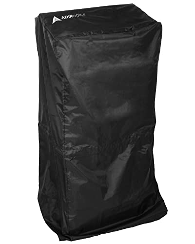 AdirOffice Protective Cover for Podiums, Lecterns and Pulpit Water-Resistant PVC-Coated Polyester Cover for Standard Size Podium Stand, Teacher Easel, Standing Desk Shelf (Black) (Pouch Included)
