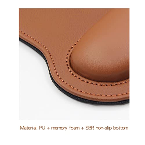 TBNLASS Leather Pad Keyboard Wrist Rest Ergonomic Hand Mats Rubber Base(White-Patch Five-Pointed star4)
