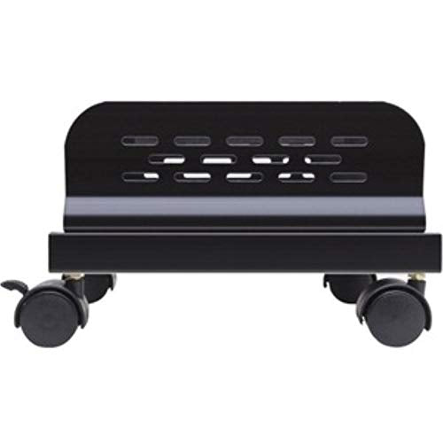 Slim Computer PC or UPS Metal Floor Stand with Adjustable Width and Locking Caster Wheels