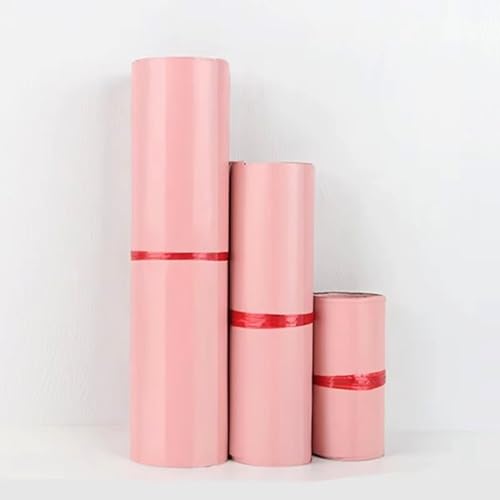 YINUK 50pcs Mailing Bag Plastic Express Pink Bag for Express Packing Bag Thickened Garment Waterproof Mailing Bag Envelope Bag(50x70cm)
