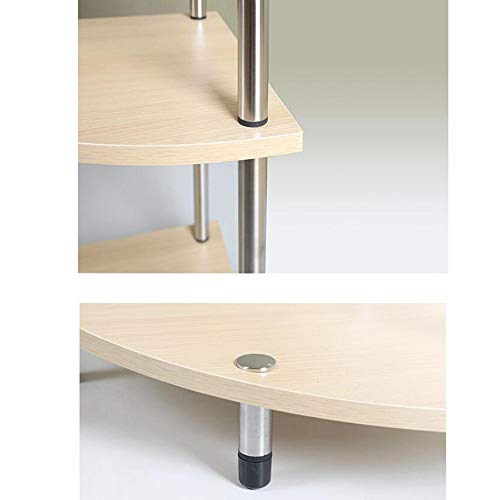 YXEDPBF Telephone Table, Fan-Shaped Corner Side Table,3-Layer Rack,Assemble The Coffee Table,Telephone Stand,2 Colors (Color:Wood,Size:15.7433.46in)