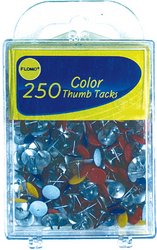 FLOMO 250 pack Colored Thumb Tacks
