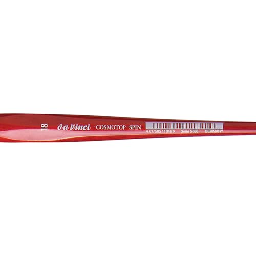 da Vinci Brushes 5580-18 Watercolor Series CosmoTop Spin Paint Brush, Round Synthetic with Red Handle, Size 18