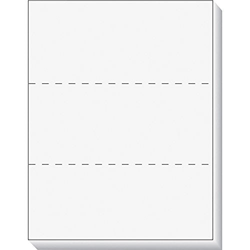 Tops Business Forms 05030 Laser Cut Paper,20lb,3-2/3-Inch,8-1/2x11, 84 GE, 500SH/PK, WE