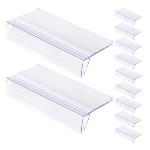 Clear Plastic Shelf Label Holders 50-100Pcs for Retail Store Price Tag Display Clips