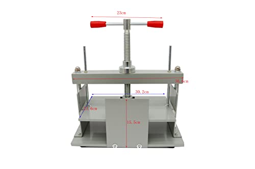INTBUYING Manual Paper Press Machine A4 Book Steel Notes Invoice Bookbinder Press Bookbinding Notes Office Invoice Bookbinder Flattening Machine 3306lbs (1500kg) Pressure