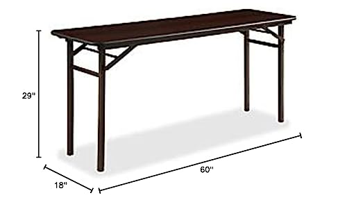 Lorell Folding Mahogany Banquet Table, 60"