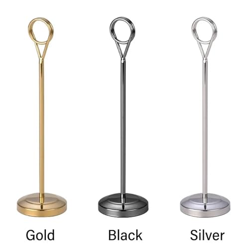 Round Memo Clip Holder for Desk, 6/12 Pack Stainless Steel Photo Card Stand