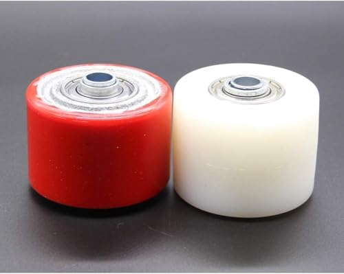75mm Casters Heavy Duty Castor Wheels 2000kg Industrial Swivel Castors with Brake Low Center of Silent Nylon Iron Core Double Bearing 4 Pcs